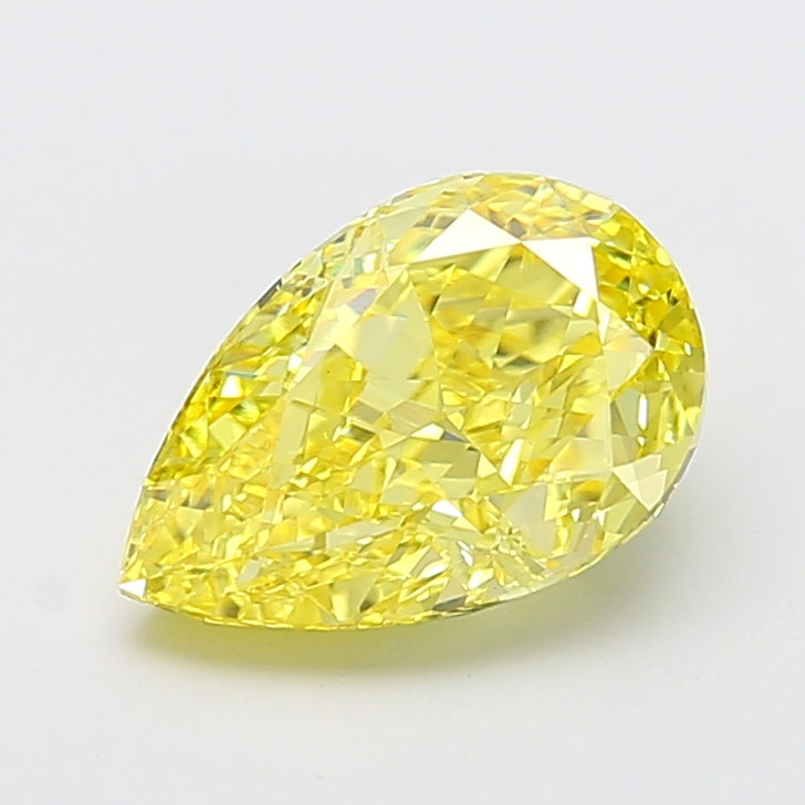 3.7ct Pear lab-grown diamond, Fancy Intense Yellow, VVS2 – 360° view