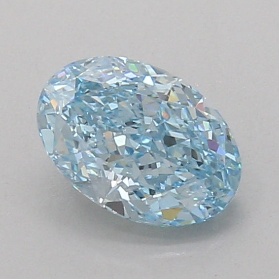1.09ct Oval lab-grown diamond, Fancy Vivid Blue, VS1