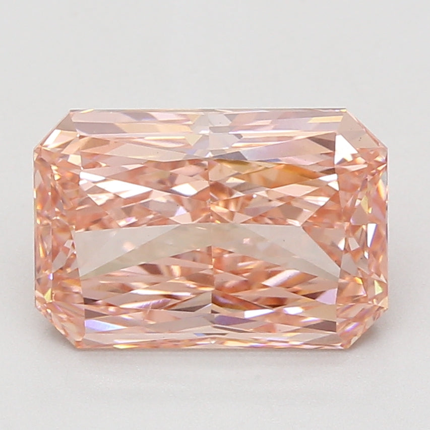 5.02ct Radiant lab-grown diamond, Fancy Vivid Pink, VS2