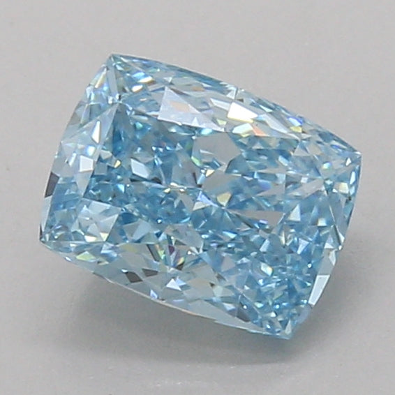 1.54ct Elongated Cushion lab-grown diamond, Fancy Vivid Blue, VS1