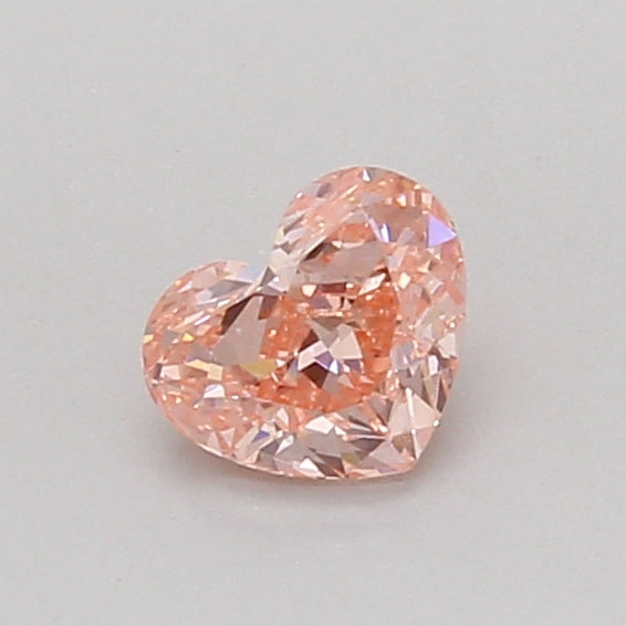 0.51ct Heart lab-grown diamond, Fancy Vivid Pink, VS1