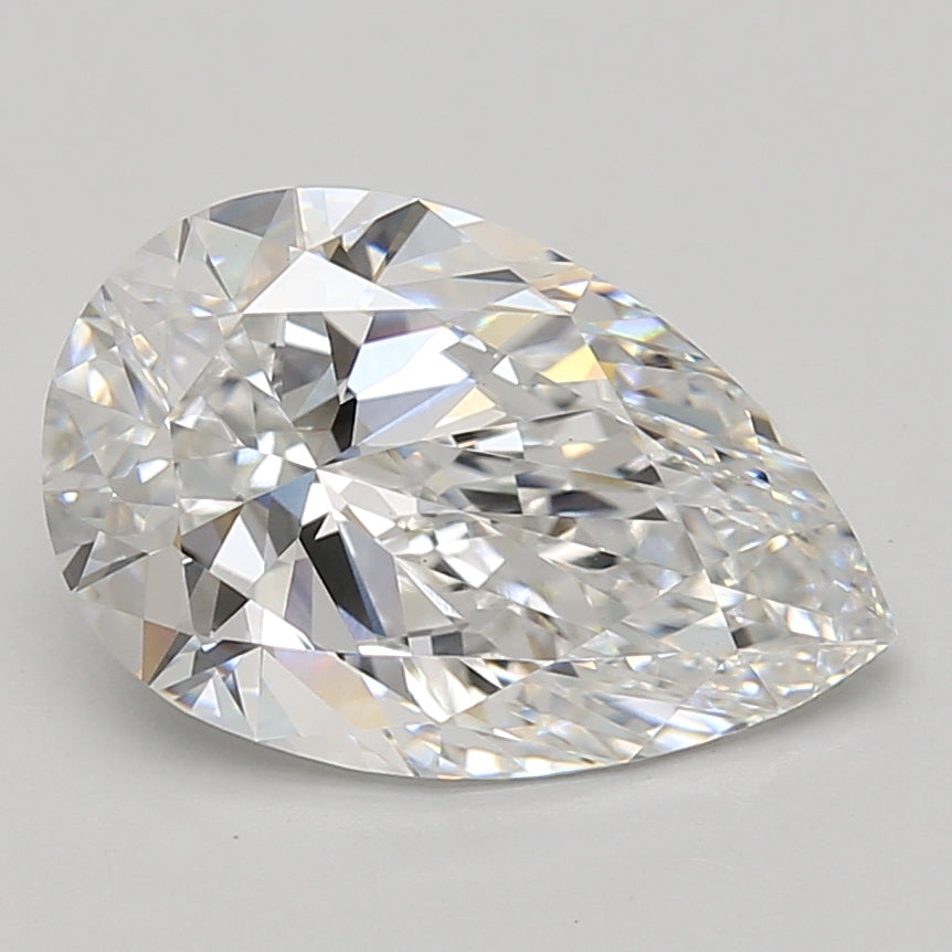 4.08ct Pear lab-grown diamond, D VVS2