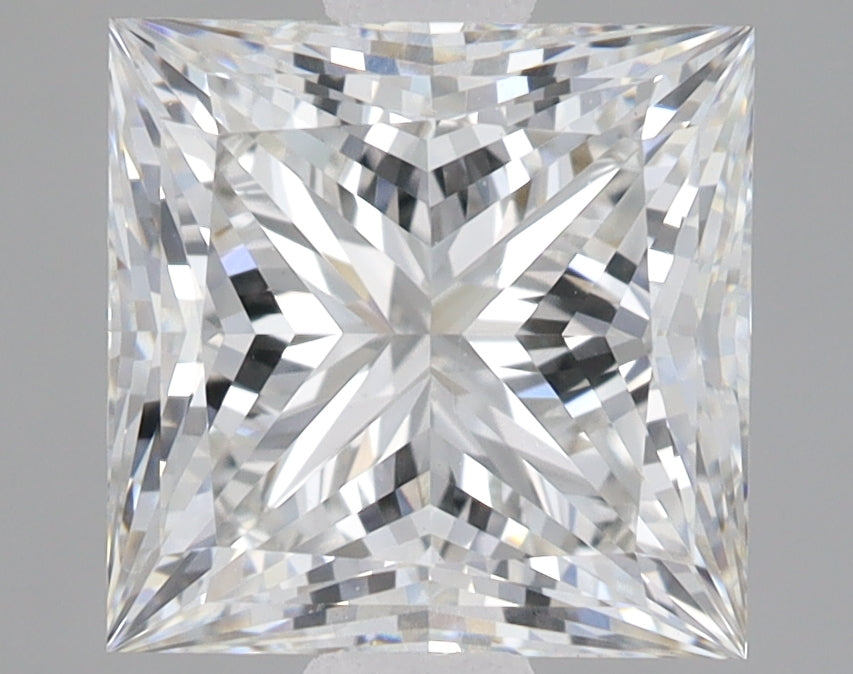 3.09ct Princess lab-grown diamond, F VVS2