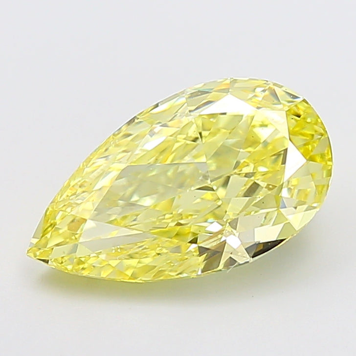 4.01ct Pear lab-grown diamond, Fancy Intense Yellow, VS2