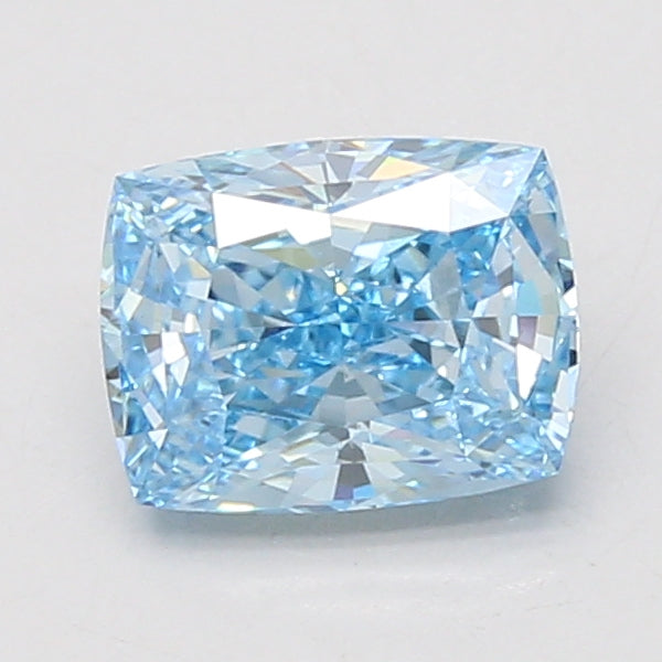 1.57ct Elongated Cushion lab-grown diamond, Fancy Vivid Blue, VVS2 – 360° view