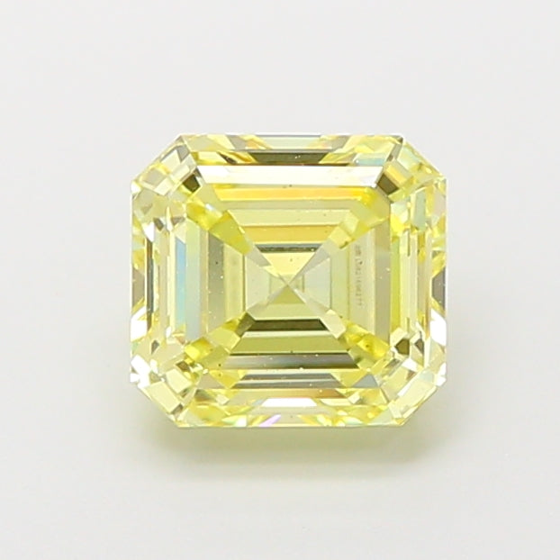 2.01ct Square Emerald lab-grown diamond, Fancy Yellow, VS1