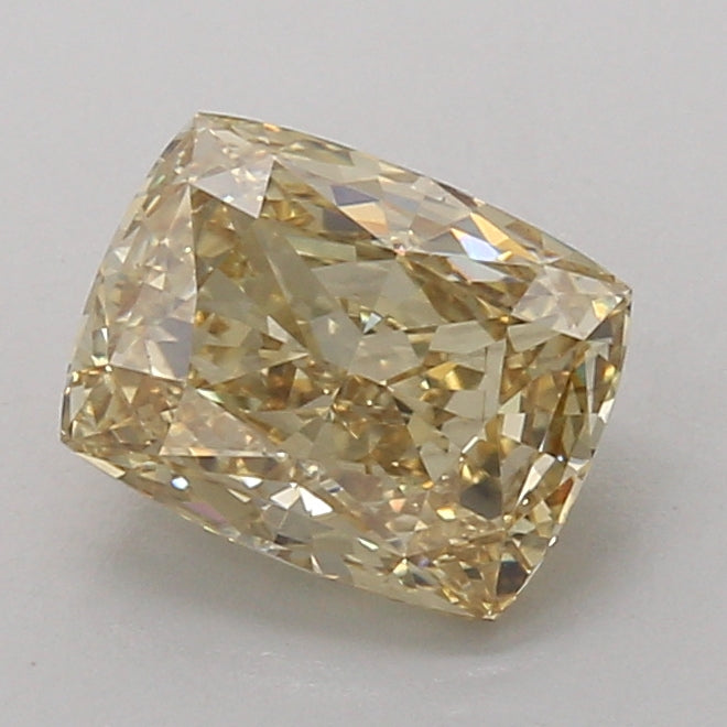 2.08ct Cushion lab-grown diamond, Fancy Yellow, VS1 – 360° view