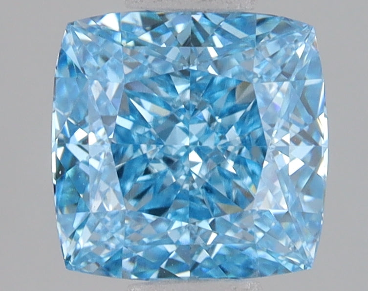 2.09ct Cushion lab-grown diamond, Fancy Vivid Blue, VS1 – 360° view
