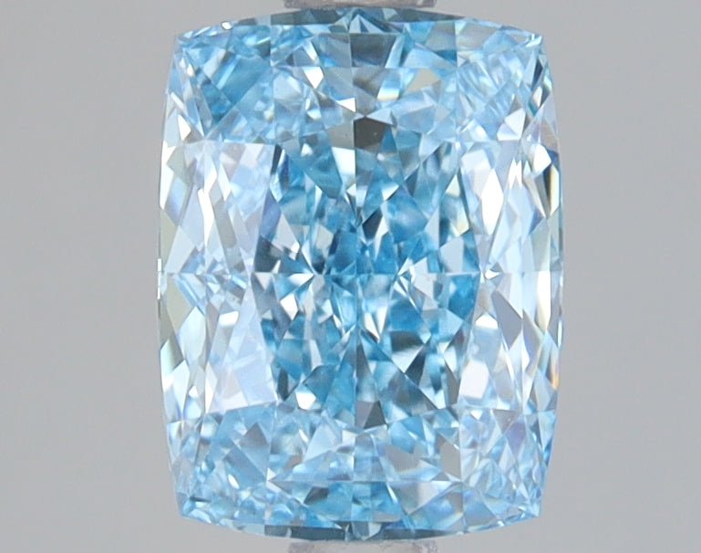 1.59ct Elongated Cushion lab-grown diamond, Fancy Vivid Blue, VS1 – 360° view
