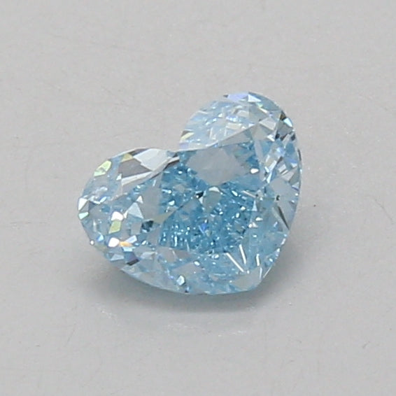 0.56ct Heart lab-grown diamond, Fancy Vivid Blue, VVS2