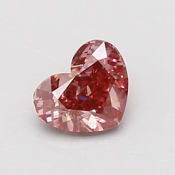 0.56ct Heart lab-grown diamond, Fancy Intense Brown Pink, VVS2