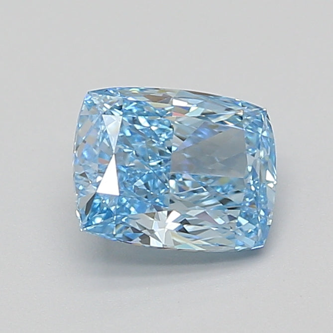 1.55ct Elongated Cushion lab-grown diamond, Fancy Vivid Blue, VS1