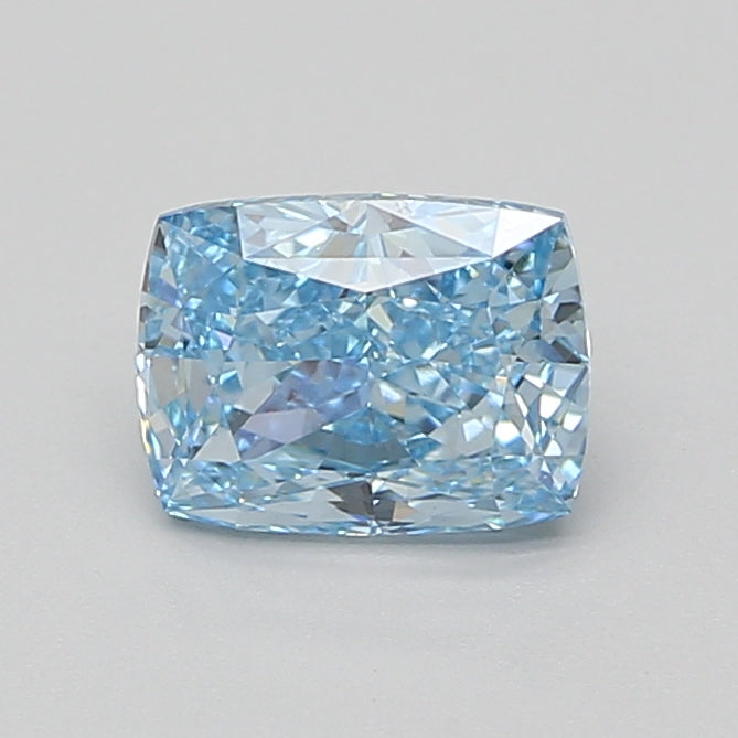 1.53ct Elongated Cushion lab-grown diamond, Fancy Vivid Blue, VVS2 – 360° view
