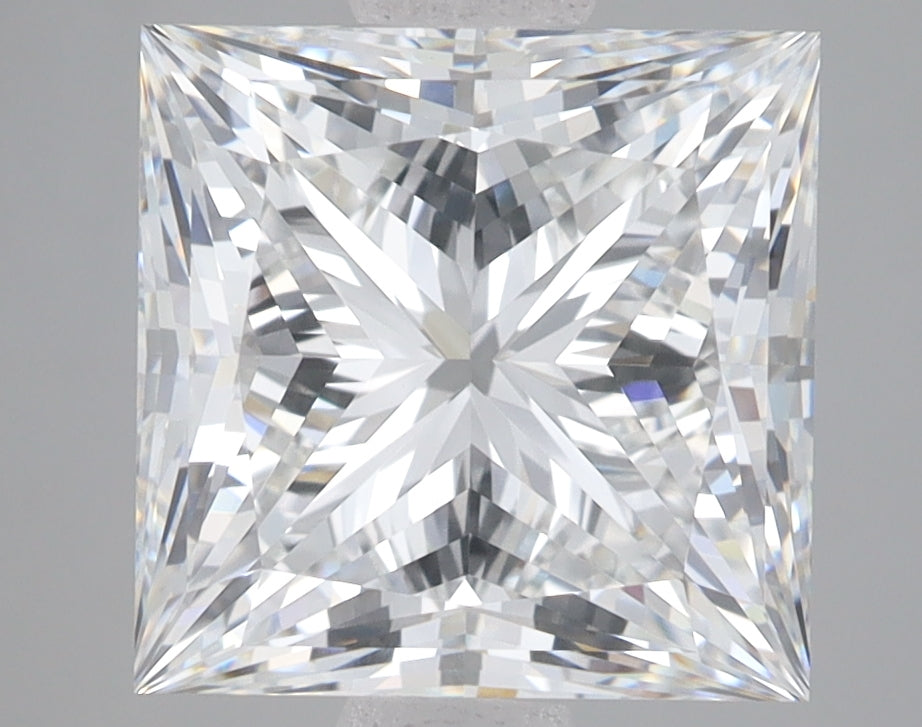 5.09ct Princess lab-grown diamond, F VVS2 – 360° view
