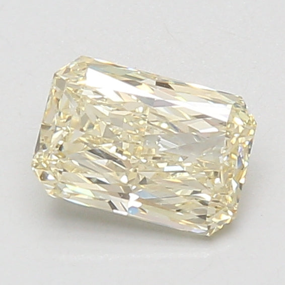 1.1ct Radiant lab-grown diamond, Fancy Light Yellow, VVS1 – 360° view