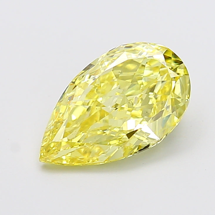 3.06ct Pear lab-grown diamond, Fancy Intense Yellow, VS2 – 360° view