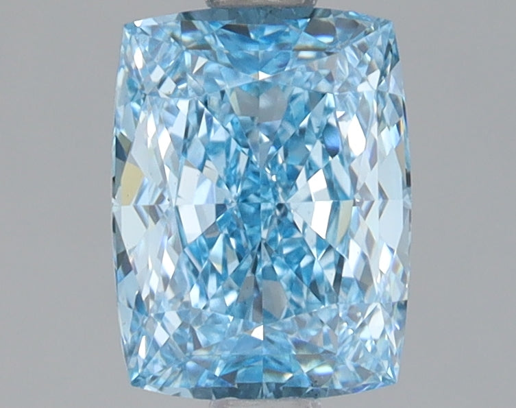 1.51ct Elongated Cushion lab-grown diamond, Fancy Vivid Blue, VS1