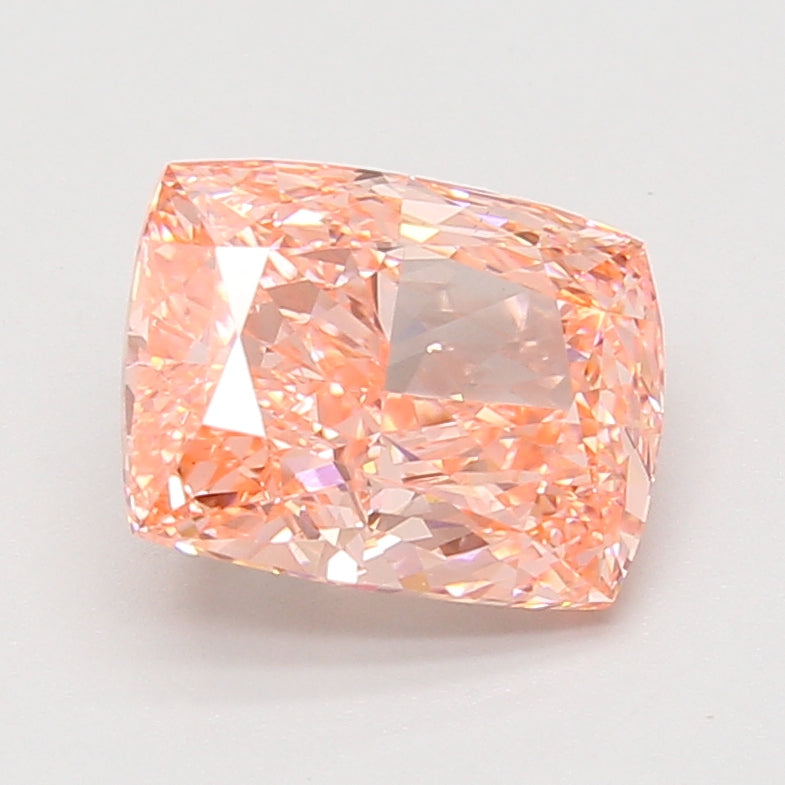 3.08ct Elongated Cushion lab-grown diamond, Fancy Vivid Pink, VS1 – 360° view