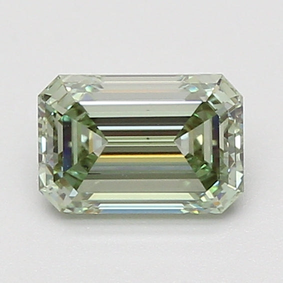 1.1ct Emerald lab-grown diamond, Fancy Vivid Green, VS2