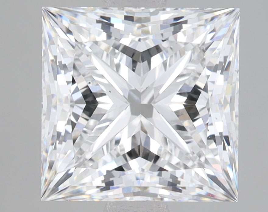 3.05ct Princess lab-grown diamond, E VS2 – 360° view