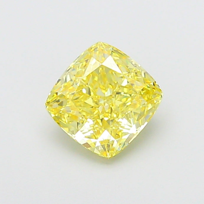 3.02ct Cushion lab-grown diamond, Fancy Intense Yellow, VS1