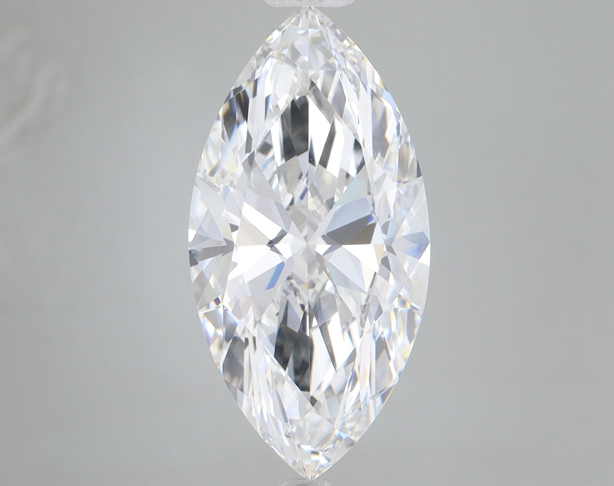 5.39ct Marquise lab-grown diamond, F VVS2