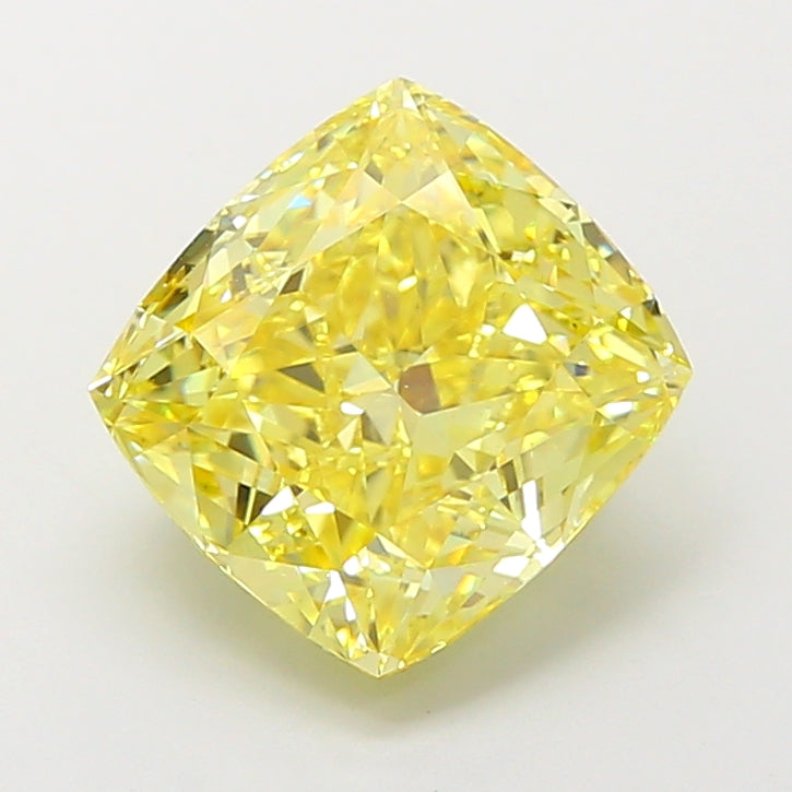 3.83ct Cushion lab-grown diamond, Fancy Intense Yellow, VS1 – 360° view