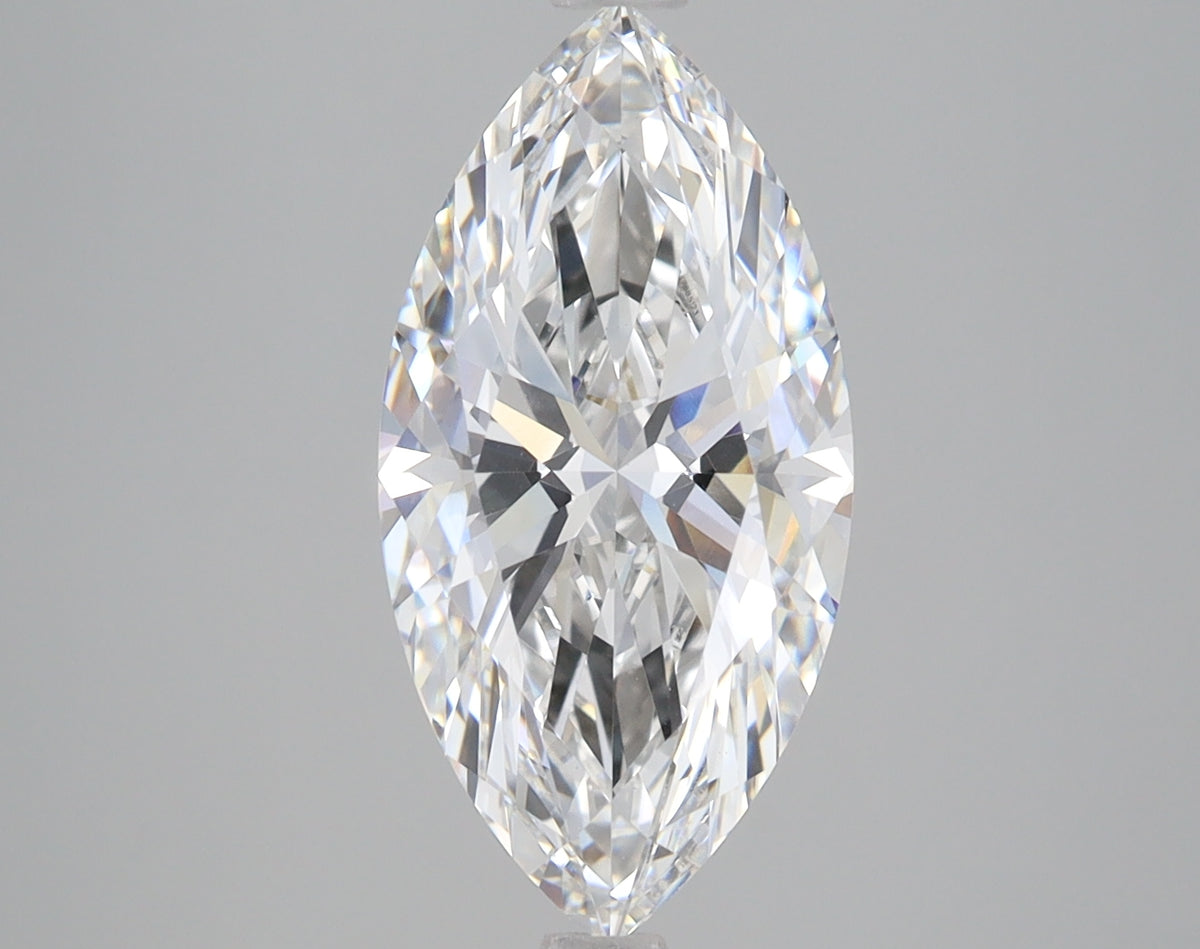 3.07ct Marquise lab-grown diamond, E VVS2 – 360° view