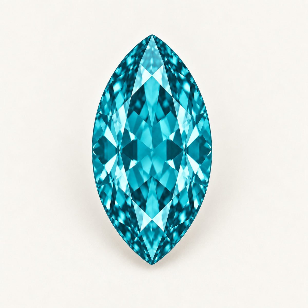 Teal lab-grown spinel, marquise cut