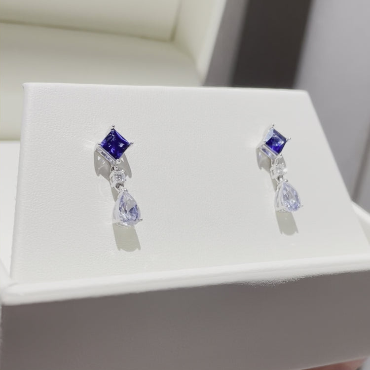 Review of Ori White Gold Earrings Set With Blue Sapphire Earrings and Diamond By Juvetti London