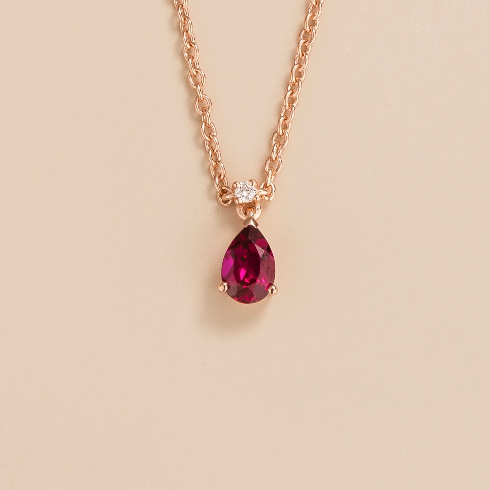 Lab-Created Ruby Necklace 10K Rose Gold|Jared | Ruby necklace, Stone beaded  necklace, Ruby necklace simple