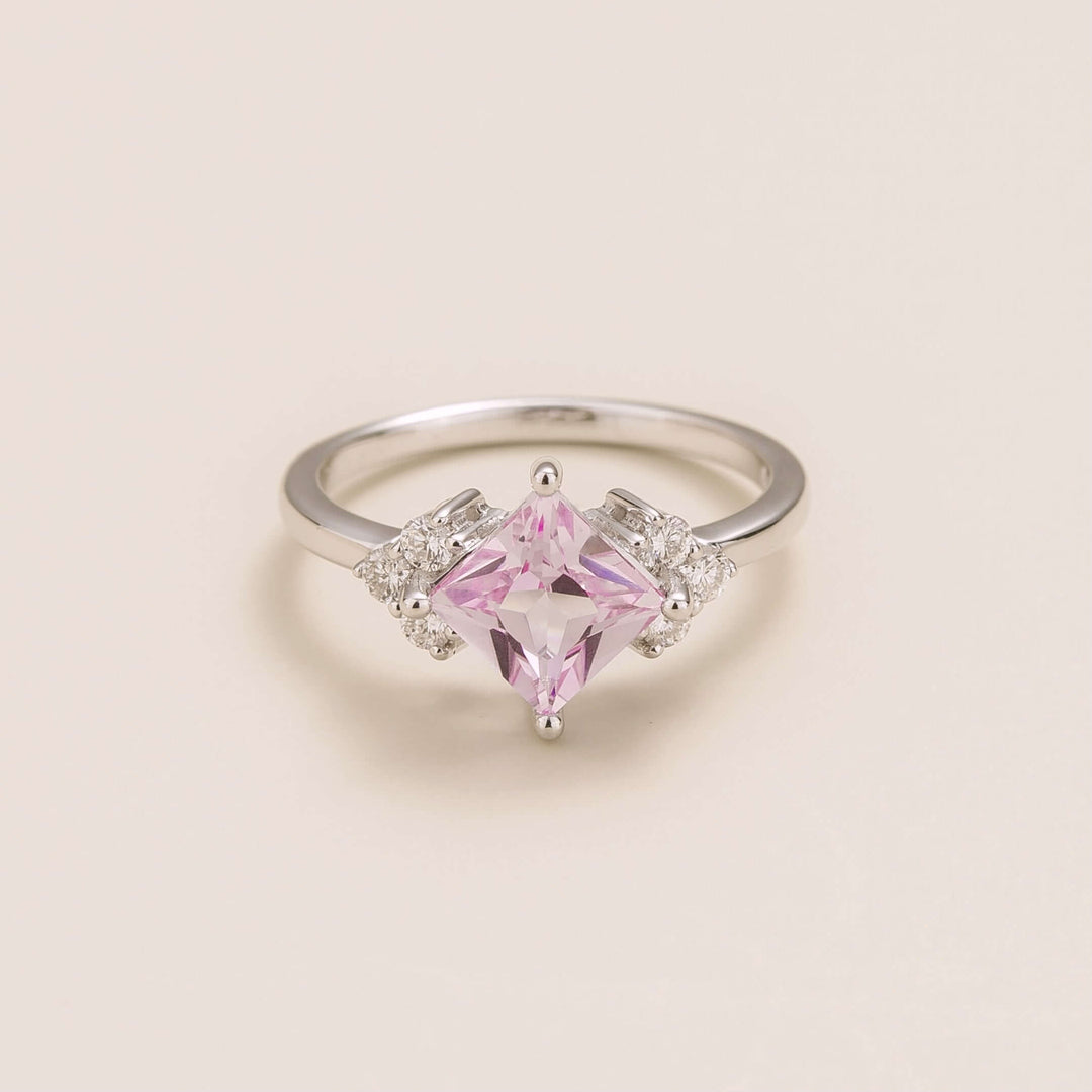 Amore white gold ring Pink sapphire & Diamond