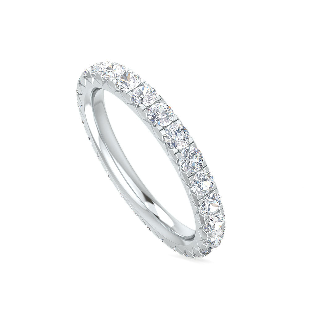 Eternal ring with Diamonds set in White gold